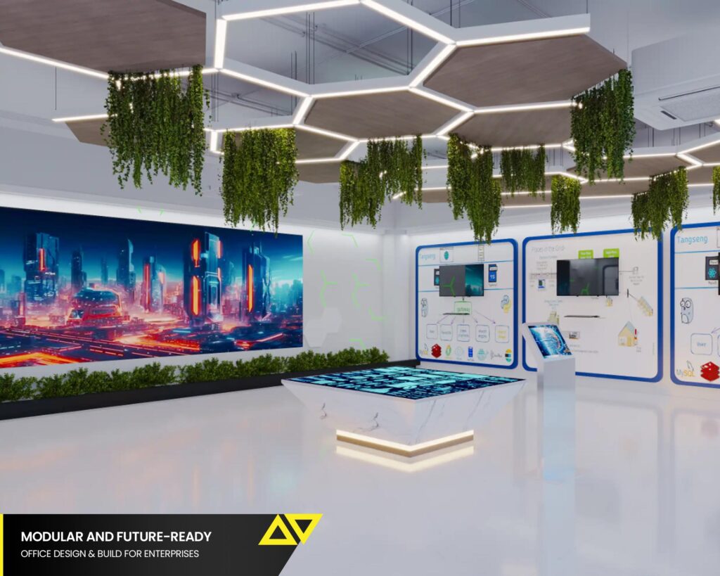 Modular, adaptive office in India with demountable partitions and reconfigurable zones - Flipspaces